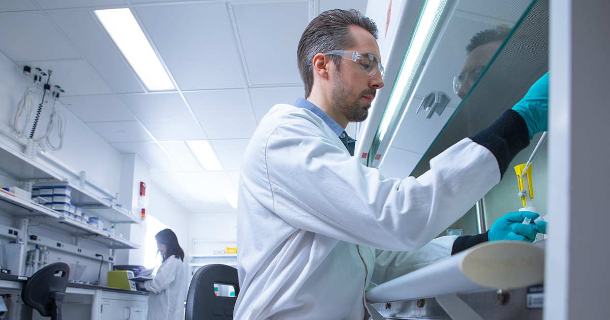 Photo of a lab technician